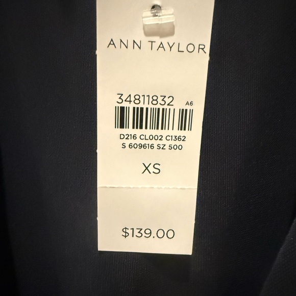 Navy NWT Ann Taylor Wrap Dress Wrinkle Proof Sleeveless Summer Midi Skirt XS - Picture 6 of 6